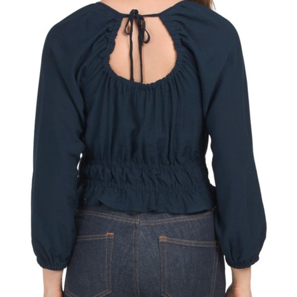 NWT MADEWELL Georgia Tie Back Top Dark Indigo 261tn - Picture 2 of 2
